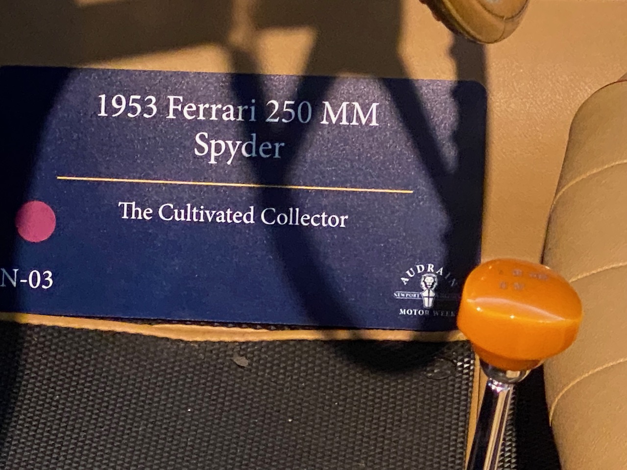 saratoga spa - 1953 ferrari 250 mm spyder sign