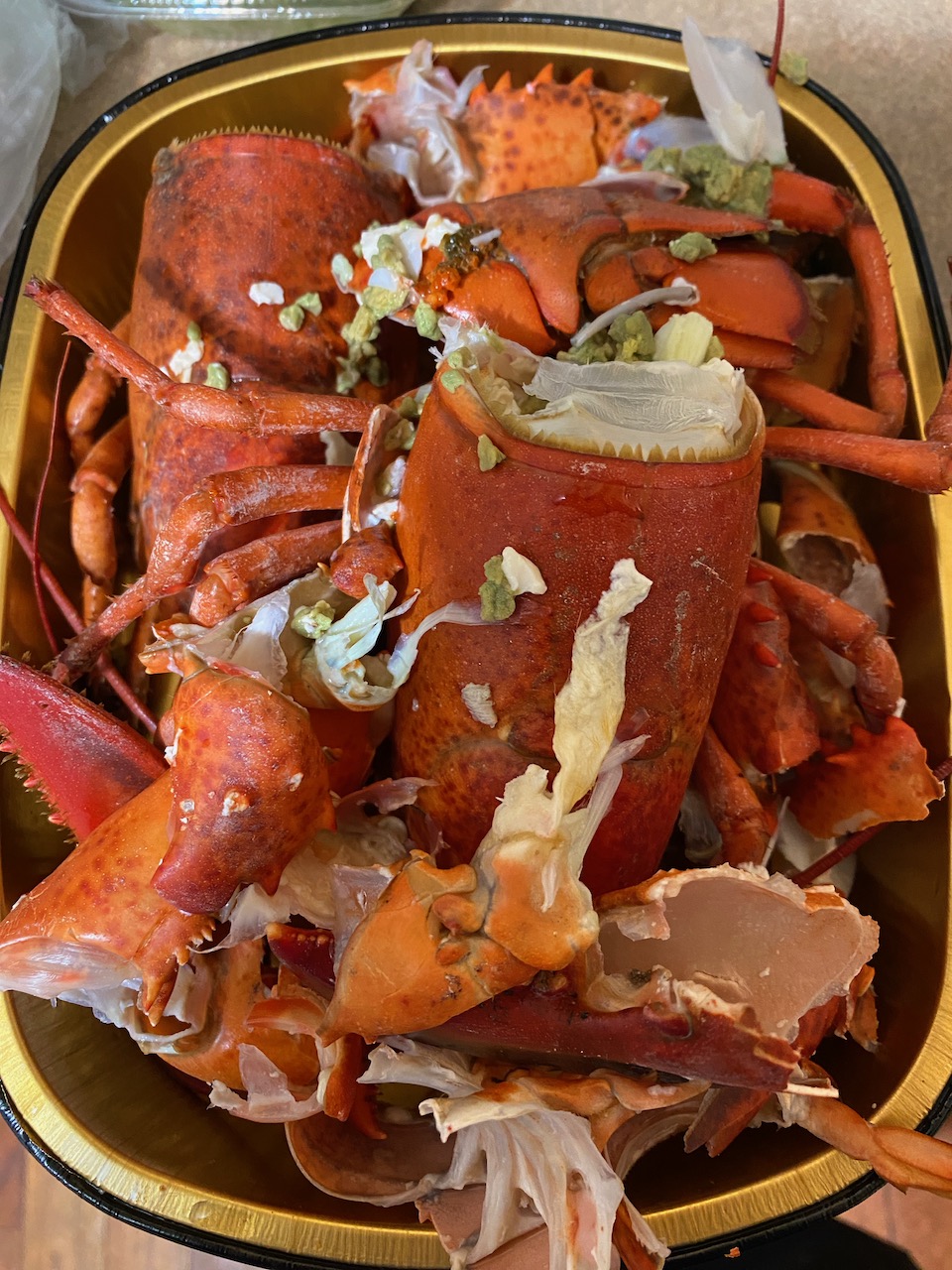 The leftover Lobster shells
