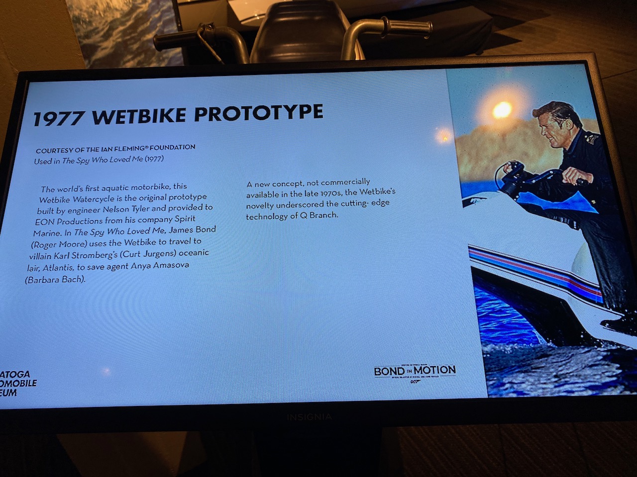 saratoga spa - wetbike prototype sign